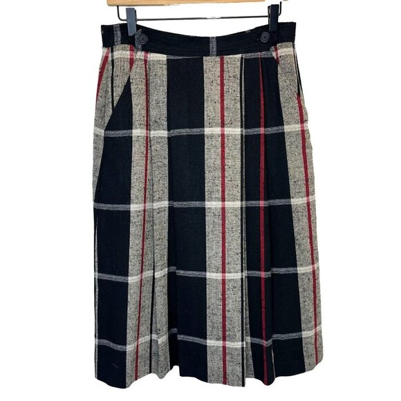 Summit Sportwear Vintage Plaid Academia Preppy Skirt Size Med Union Label - Picture 1 of 9